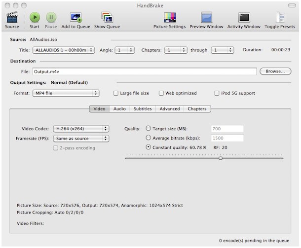 rip all dvd chapters and menus in handbrake for mac